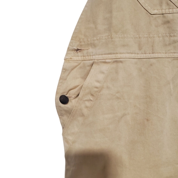 APIECE APART Womens Cropped Barrel Legs Overalls Jumpsuit Beige Size L - Picture 5 of 8